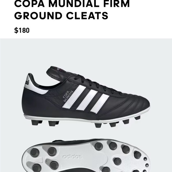 Adidas Copa Mundial Black and White Soccer Shoes - Picture 6 of 7